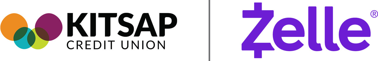 Kitsap Credit Union logo lockup with Zelle