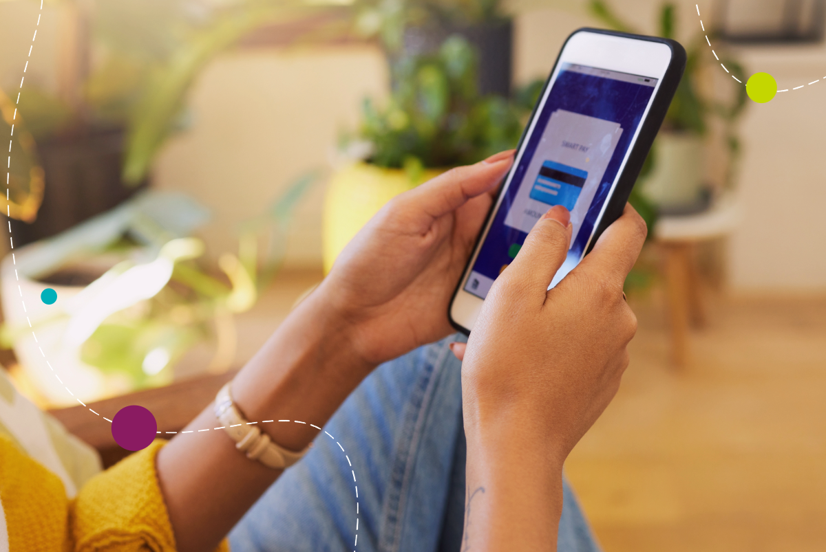 person using peer to peer app