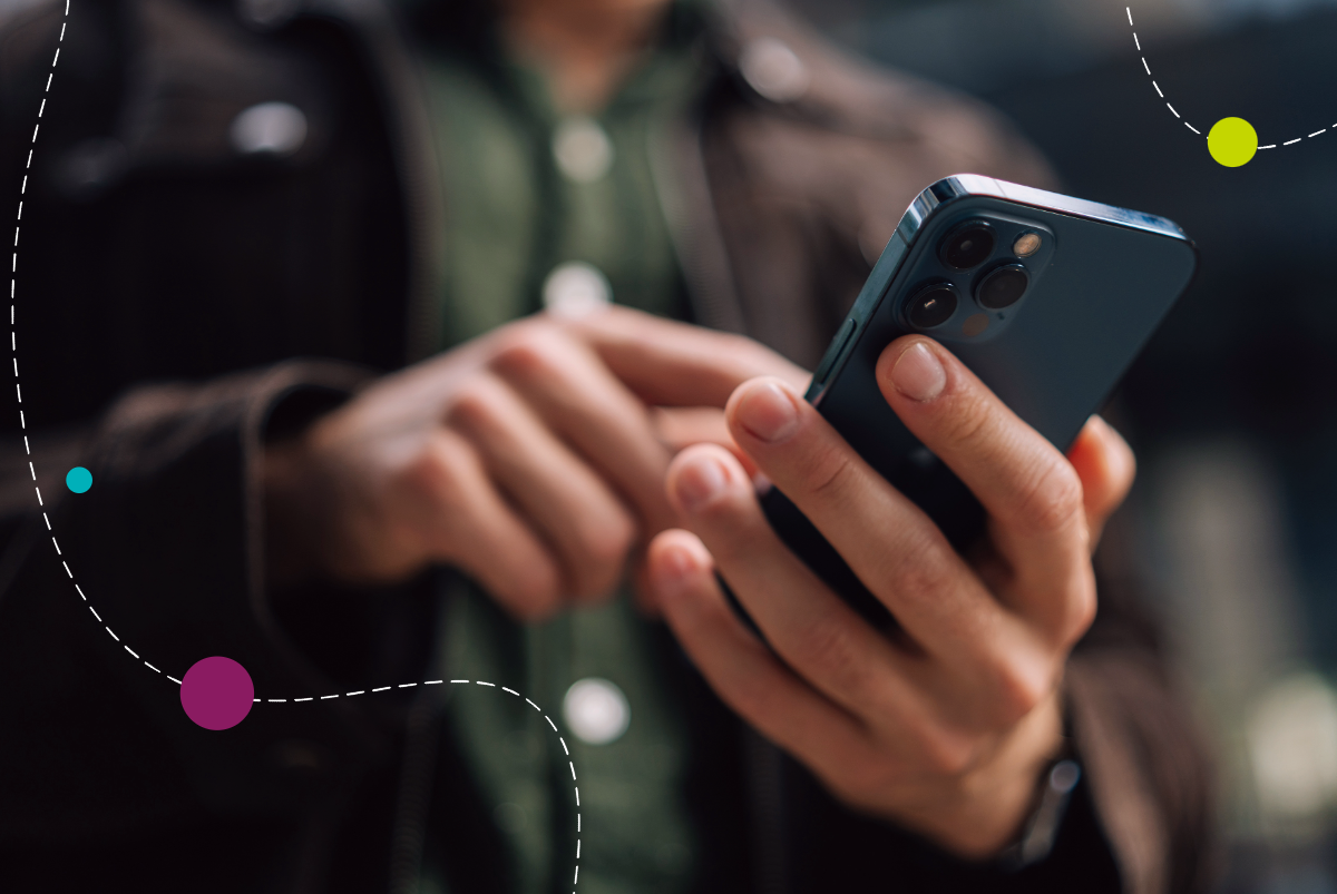 Person scrolling on their phone